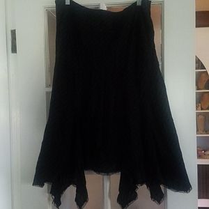 Black tiered skirt